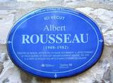 Plaque d'Albert Rousseau. Vue avant