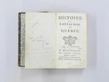 Livre (Histoire de l'Hôtel-Dieu de Québec). Page de titre