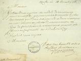 Document (Lettre de Hocquart à D'Argenteuil)