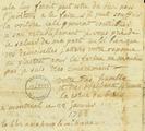 Document (Lettre de Michelle de La Corne-Du Breuil à Élizabeth de La Corne)