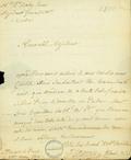 Document (Lettre du colonel J. Lacroix à François Baby)