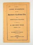 Brochure (Some loose suggestions for the improvement of the criminal law, in its present state of transition). Page de titre