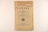 Brochure (Les Belges au Canada). Page de titre avec notes manuscrites