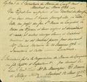 Document (Bail à vie d'un banc dans l'église Notre-Dame à Charles Lemoyne, baron de Longueuil)