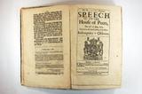 Livre (His Majesties gracious speech to the House of Peers, the 27th of July, 1660 : concerning the speedy passing of the Bill of Indempnity & Oblivion). Page de titre