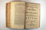 Livre (His Majesties most gracious letter to the Parliament of Scotland, together with the Parliaments dutiful answer to His Majesties letter). Page de titre