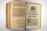 Livre (His Majesties gracious declaration to all his loving subjects for liberty of conscience). Page de titre