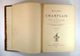 Livre (Oeuvres de Champlain (Tome VI) (Ex. I)). Page de titre