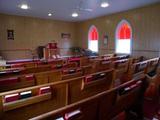 Église Mann Settlement United Baptist. Vue intérieure