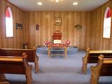 Église Moore Settlement United Baptist. Vue intérieure