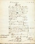 Document (Compte acquitté de A. Panet à François Baby pour frais légaux)