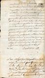 Document (Jugement en faveur de Louis de Chapt de Lacorne contre Élizabeth Mignot, veuve de Michel Bouvet)