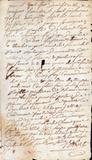 Document (Jugement en faveur de Louis de Chapt de Lacorne contre Élizabeth Mignot, veuve de Michel Bouvet)