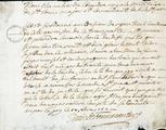 Document (Ordre de Denis de Bonaventure au lieutenant d'Argenteuil de se rendre à St-Pierre pour y régler certaines difficultés)