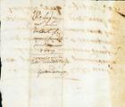 Document (Quittance par Latour à Guy pour la vente des effets appartenant à la succession du marquis de Vaudreuil)