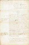 Document (Supplique de Pierre Guy pour le partage du produit de vente de maison, entre les héritiers de Jean Lalande et d'Élizabeth Garreau)