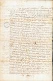 Document (Concession de terre, 2 arpents par 34, à Boucherville par Jacques Daneau, sieur Demuy à Charles Langevin dit Lacroix)