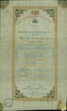 Document (Menu du dîner de l'hôtel Russell offert au commandant de Belveze et aux officiers de La Capricieuse)