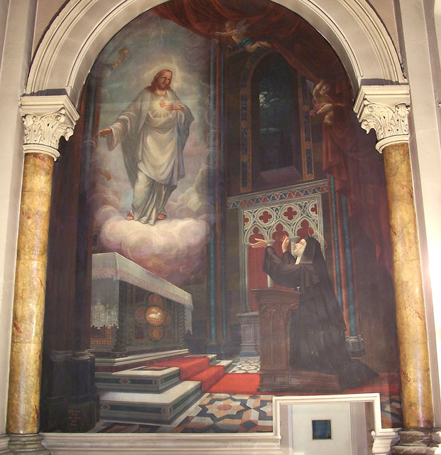 Peinture (Apparition du SacréCoeur à Sainte Marguerite Marie