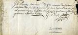 Document (Billet promissoire de l¿abbé G. Perot à Monsieur Bazire)