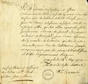 Document (Ordre de corvée aux habitants de St-Roch pour faire les travaux de Joseph Chartier et de Joseph Labbé, faits prisonniers à l'armée du général Burgoyne)