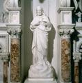 Autel latéral. Vue de détail, statue du Sacré-Coeur de Jésus, niche centrale