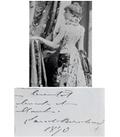 Fonds Auguste-Désilets. Billet manuscrit et signé par Sarah Bernhardt, 1890 (détail)