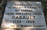 Plaque de Jean-Baptiste-Louis Casault. Vue avant
