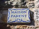 Maison Parent. Plaque. Vue avant