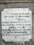 Plaque du père Ennemond Massé. Vue avant