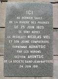 Plaque de Nicolas Viel. Vue avant