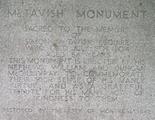 Plaque de Simon McTavish. Vue avant