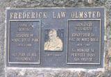 Plaque de Frederick Law Olmsted. Vue avant