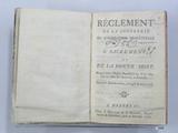 Livre (Règlement de la Confrérie de l'adoration perpétuelle du S. Sacrement et de la bonne mort : érigée dans l'Église paroissiale de Ville-Marie, en l'Isle de Montréal en Canada (Ex. I)). Page de titre