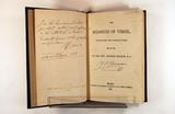 Livre (The eclogues of Virgil). Page de titre avec notes manuscrites