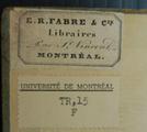 Livre (Nouvelle grammaire anglaise : rédigée d'après les meilleurs auteurs). Ex-libris