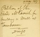 Document (Petition of William McGillivray and other Executors of the Testament of Simon McTavish, for the building of a mill at Terrebonne)