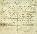 Document (Quittance à de Lavaltrie des cens et rentes de la place, sise rue Notre-Dame)
