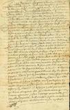 Document (Concession d'une terre forestière à Boucherville, par Pierre Boucher, à François Roussel dit Tranchemontagne)