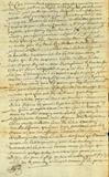 Document (Concession d'une terre forestière à Boucherville, par Pierre Boucher, à François Roussel dit Tranchemontagne)