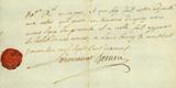 Document (Procuration de Charles Joseph d'Aillebout à .... pour réclamer ses appointements du trésorier général de la marine)