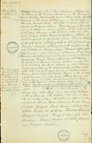 Document (Charges of rebellion against Pierre René Narbonne, Amable Daunais, Constant Bousquet, Pierre Lavoie, Antoine Doré, Antoine Coupal dit La Reine, Théodore Béchard, François Camyré, François Bigonesse dit Beaucaire, Joseph Marceau dit Petit-Jacques et François Nicolas avec la résidence de chacun)