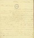Document (Lettre de P. D. Debartzch à Joseph Masson)