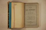 Livre (Notes sur le Canada). Page de titre