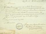 Document (Lettre de Hocquart à D'Argenteuil)