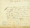 Document (Lettre de La Galissonière au chevalier D'Argenteuil)