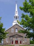 Église de Sainte-Cécile-de-Milton. Vue avant