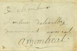 Document (Lettre de Pierre-Paul de Lavaltrie à son père)