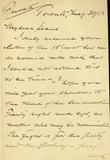 Document (Lettre de John A. Macdonald à W. C. Evans)