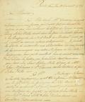 Document (Lettre de Geneviève Montour à Thomas Thain)
